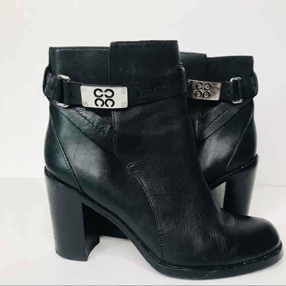 Coach Kasandra Black Leather Ankle Boots Booties 7 - Picture 3 of 7